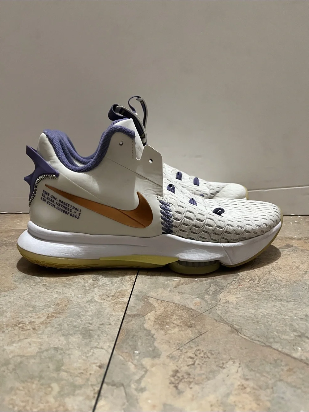 Nike LeBron  Basketball Sneakers with Purple Accents